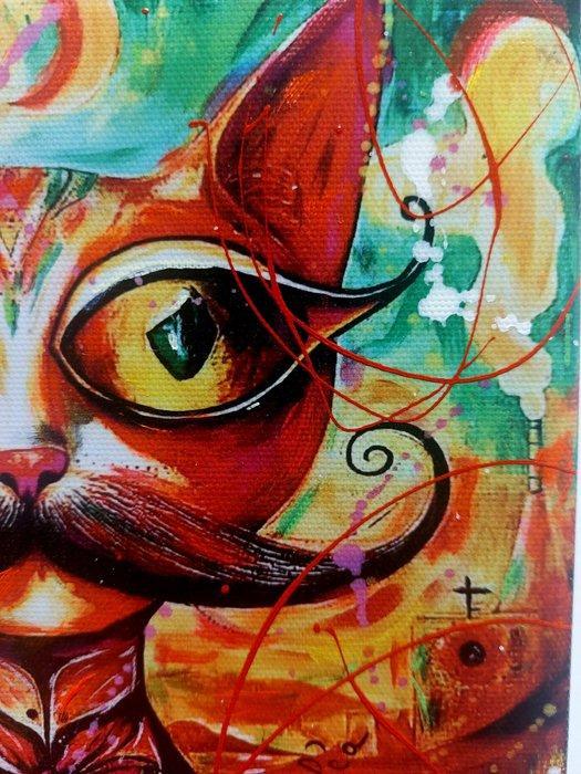 ABYLEA - CHAT HOMMAGE A DALI, Antiek en Kunst, Kunst | Schilderijen | Modern