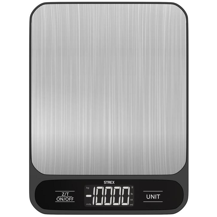 Strex Keukenweegschaal Digitaal - 1 g tot 10 kg - RVS/Zwart, Elektronische apparatuur, Weegschalen, Verzenden