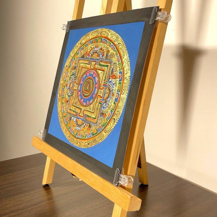Painting of Tibetan Tradition - Mandala Yantra with Om, Huis en Inrichting, Overige Huis en Inrichting