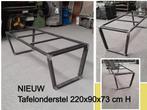 Eettafel - NIEUW tafelonderstel 220x90x73 cm hoog - bureau, Ophalen