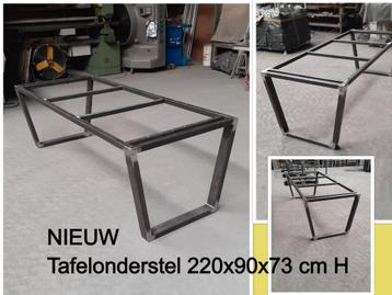 Eettafel - NIEUW tafelonderstel 220x90x73 cm hoog - bureau disponible aux enchères