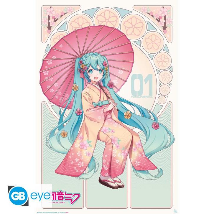 ABYstyle Hatsune Miku Maxi Poster-Sakura Kimono (Diversen), Verzamelen, Posters, Ophalen of Verzenden