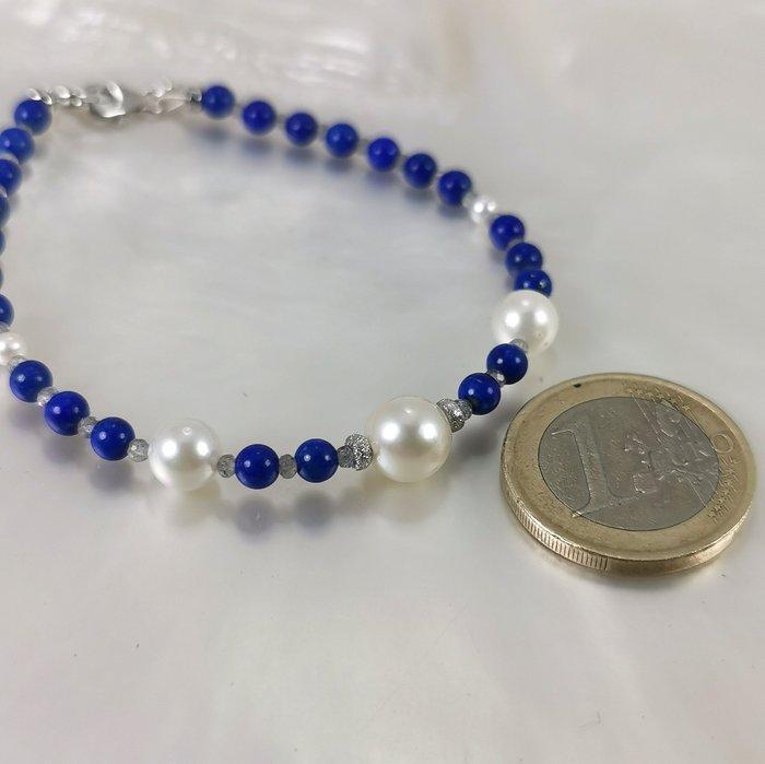 Zonder minimumprijs - Armband Zilver Parel - Lapis lazuli -, Bijoux, Sacs & Beauté, Bracelets