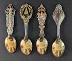 A. Michelsen - Lepel (4) - sterling zilver, verguld en, Antiek en Kunst