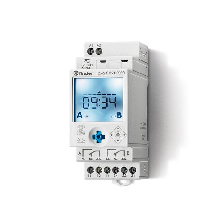 Finder 12A2 Astro Digitale Tijdschakelaar 16A NFC -, Doe-het-zelf en Bouw, Elektriciteit en Kabels, Verzenden