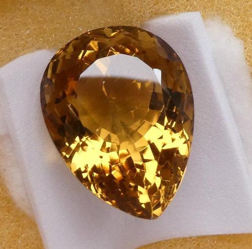 Sans Prix de Réserve Citrine - 30.22 ct - Instituto, Handtassen en Accessoires, Edelstenen