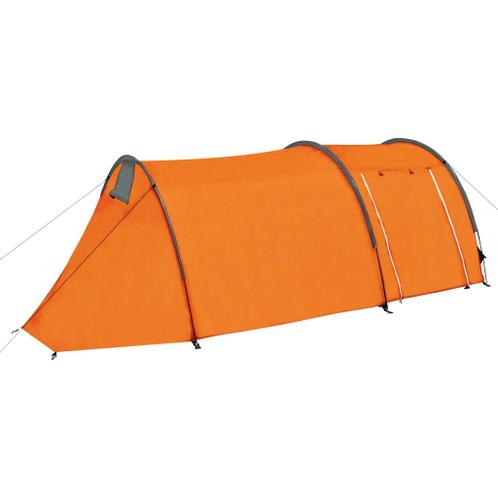 ② Tent 4-persoons grijs en oranje — — 2dehands
