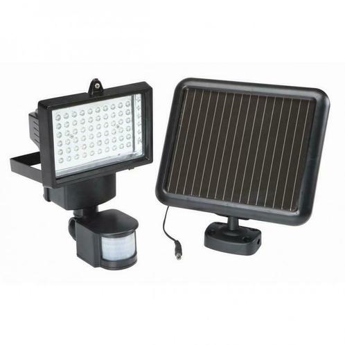 60 LED Schijnwerper PIR - Solar met Accu - 12 Volt -, Tuin en Terras, Buitenverlichting, Verzenden