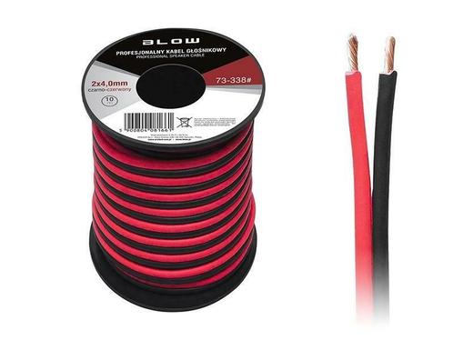 2 x 4.00 mm zwart/rood op rol 10 meter 2-aderige kabel, Bricolage & Construction, Électricité & Câbles, Envoi
