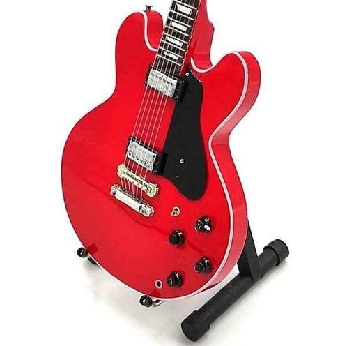 Miniatuur Gibson Crossroads ES 335 gitaar + gratis standaard, Verzamelen, Film en Tv, Beeldje, Replica of Model, Nieuw, Verzenden