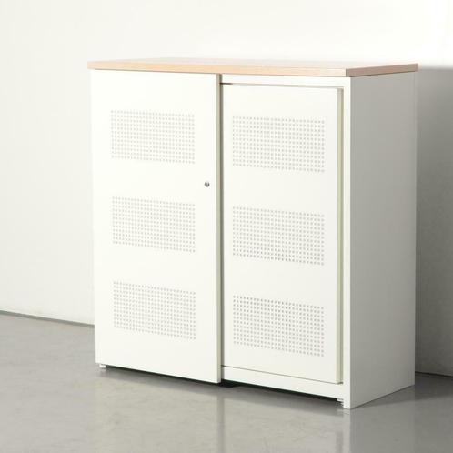 Kembo akoestische schuifdeurkast, wit, 124 x 120 cm, incl..., Huis en Inrichting, Kasten | Roldeurkasten en Archiefkasten, Gebruikt