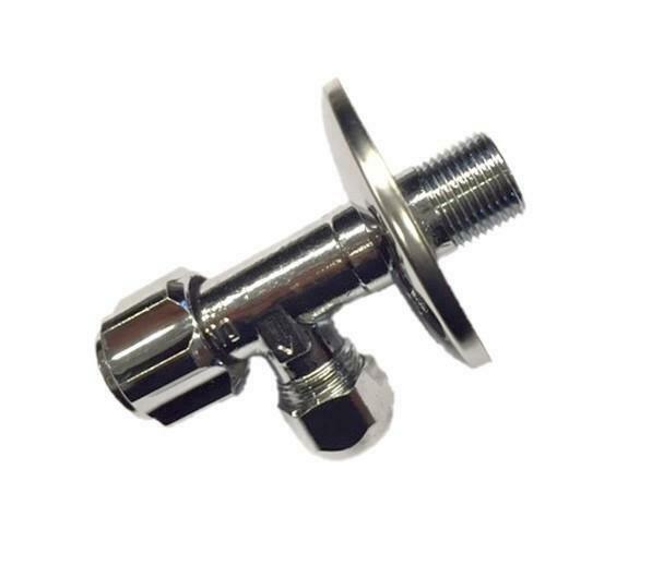 Hoekstopkraan 3/8x 10 mm KIWA + rozet, Bricolage & Construction, Sanitaire, Enlèvement ou Envoi