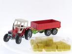 Schaal 1:32 Siku 3050 Massey Ferguson + Siku 2413 Kiepwag..., Hobby en Vrije tijd, Modelauto's | 1:32, Ophalen of Verzenden, SIKU