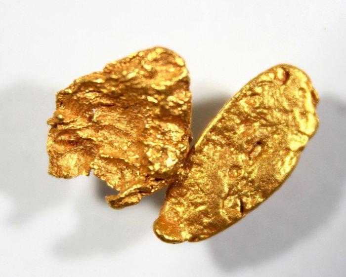 Goud Goud nugget- 0.43 g - (2), Verzamelen, Mineralen en Fossielen