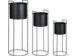 Mica Decorations Favani Bloempot op Standaard - Set van 3 -, Tuin en Terras, Verzenden, Nieuw