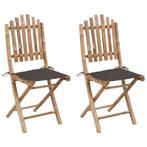 vidaXL Chaises pliables de jardin 2 pcs avec coussins, Neuf, Verzenden