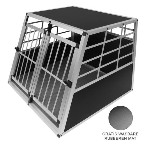 Hondenkooi voor auto - alumunium - 2 deuren - Large, Animaux & Accessoires, Maisons pour chiens, Envoi