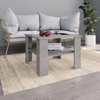 vidaXL Salontafel 60x60x42 cm bewerkt hout betongrijs