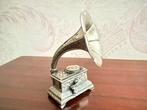 Figurine - Miniatura gramofono - Argent, Antiek en Kunst