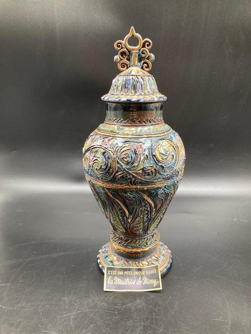 La Maitrise de Nimy - Vase avec couvercle - Faïence, Antiquités & Art, Antiquités | Verre & Cristal