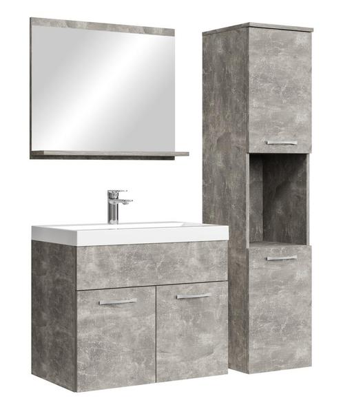 Badkamermeubel Set Montreal 60 x 35 cm Beton Grijs Badmeubel, Huis en Inrichting, Badkamer | Badkamermeubels, Nieuw, Verzenden