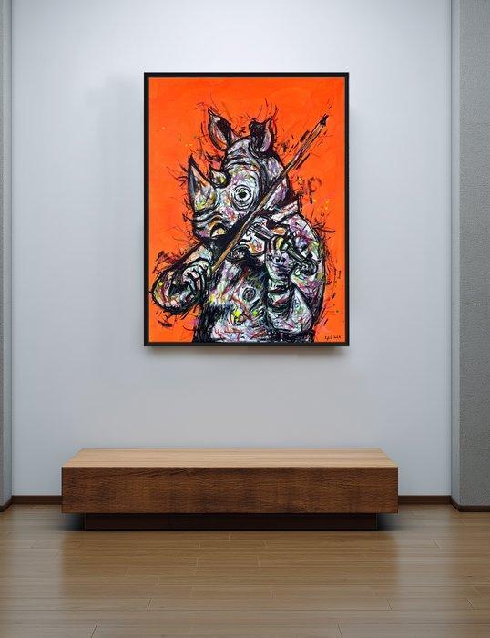 Poplea - RHINO CONCERTO (2000), Antiek en Kunst, Kunst | Schilderijen | Modern