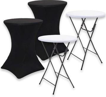 Receptie statafel met hoes 2 stuks 80x110cm beschikbaar voor biedingen