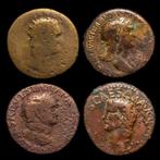 Romeinse Rijk. Lote de 4 monedas Æ incl.: Dupondios y Ases
