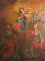 Scuola italiana (XVII) - Madonna con Bambino e santi, Antiek en Kunst