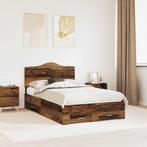 vidaXL Bedframe met hoofdeinde Oudhout 120 x 190 cm Bewerkt, Huis en Inrichting, Verzenden, Nieuw