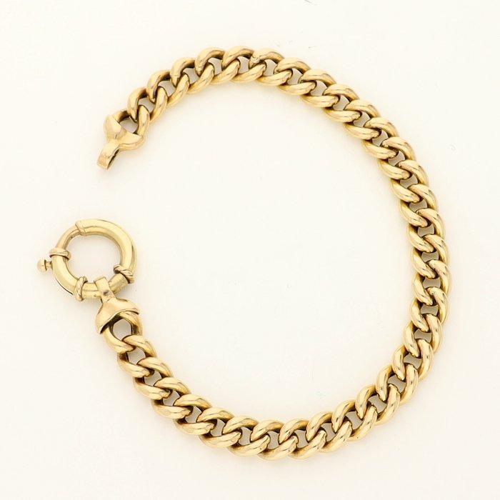 Schakelarmband - 14 karaat Geel goud, Handtassen en Accessoires, Antieke sieraden