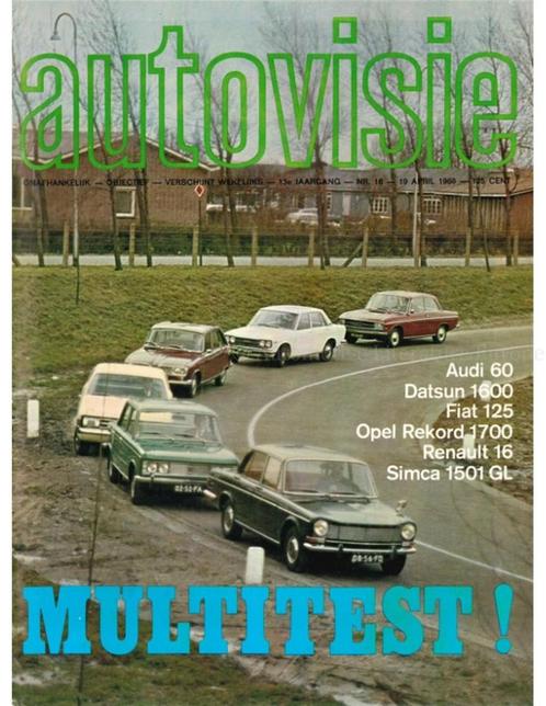 1968 AUTOVISIE MAGAZINE 16 NEDERLANDS, Livres, Autos | Brochures & Magazines