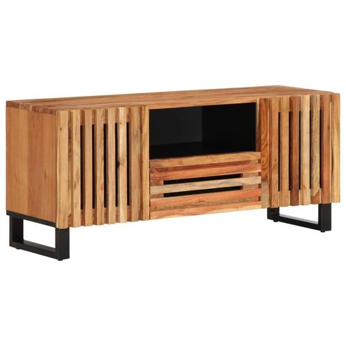 vidaXL Tv-meubel 100x34x46 cm massief acaciahout, Huis en Inrichting, Woonaccessoires | Cd- en Dvd-rekken, Nieuw, Verzenden