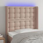 vidaXL Tête de lit à LED Cappuccino 103x16x118/128 cm, Neuf, Verzenden