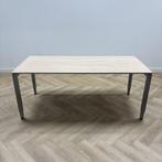 verstelbaar bureau / tafel 180x80cm,  licht eiken - grijs, Huis en Inrichting, Bureaus, In hoogte verstelbaar, Gebruikt, Bureau