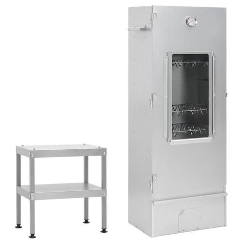 vidaXL BBQ-rookoven met tafel gegalvaniseerd staal, Elektronische apparatuur, Overige elektronische apparatuur, Nieuw, Verzenden