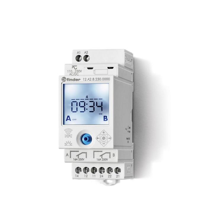 Finder Astronomische Tijdschakelaar 2CO 16A 230V -, Doe-het-zelf en Bouw, Elektriciteit en Kabels, Verzenden