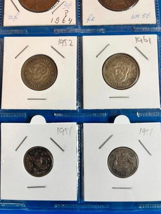 Australië. Een grote oude verzameling munten van 241 munten, Postzegels en Munten, Munten | Europa | Niet-Euromunten