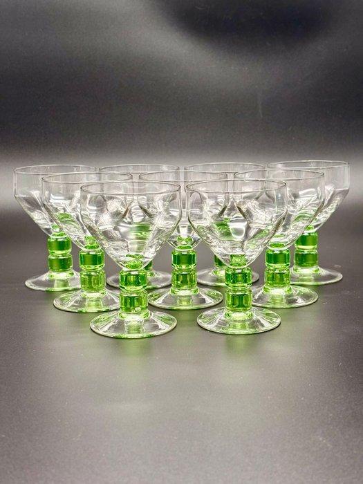 Verreries Doyen - Drinkglas (9) - Uraniumglas - Art Deco, Antiek en Kunst, Kunst | Designobjecten