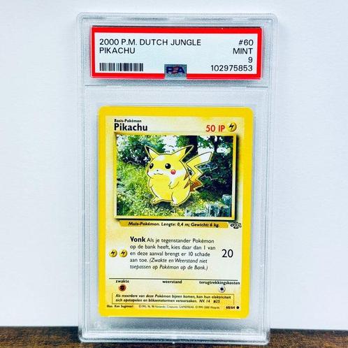 Pokémon Graded card - Pikachu - Jungle #60 - Pokemon - PSA 9, Hobby en Vrije tijd, Verzamelkaartspellen | Pokémon