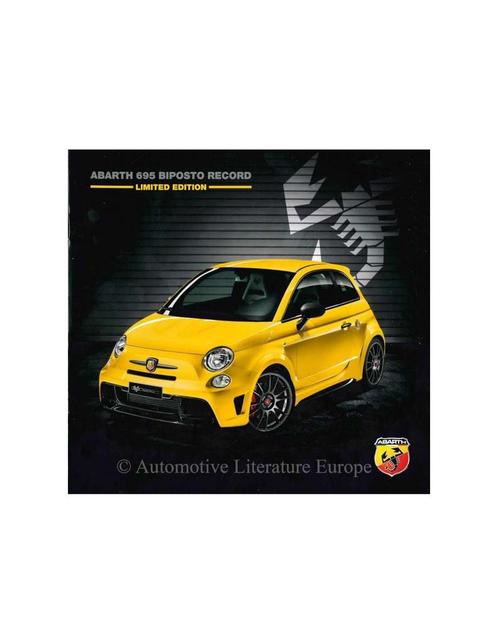 2015 ABARTH 695 BIPOSTO RECORD BROCHURE ITALIAANS, Livres, Autos | Brochures & Magazines