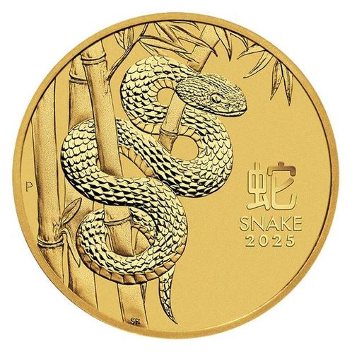 Australië. 2025 1 oz $100 AUD Gold Lunar Year of the Snake, Postzegels en Munten, Edelmetalen en Baren