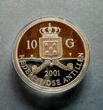 Nederlandse Antillen. 10 Gulden 2001 Proof, Ecu dór au