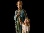 Beeld, Jozef en kind Jezus - 45 cm - Gips