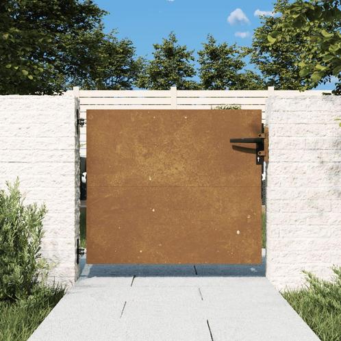 vidaXL Poort 85x100 cm cortenstaal, Tuin en Terras, Tuinpoorten, Nieuw, Verzenden