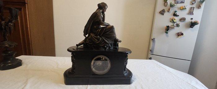 Horloge - Bronze, Marbre - 1850-1900, Antiquités & Art, Antiquités | Horloges
