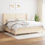 vidaXL Sommier à lattes de lit avec matelas Crème, Verzenden, Neuf