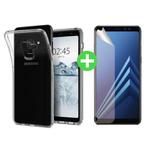 Samsung Galaxy A8 2018 Transparant TPU Hoesje + Screen, Verzenden