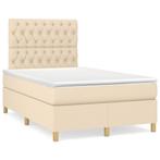 vidaXL Sommier à lattes de lit avec matelas crème, Maison & Meubles, Verzenden, Neuf