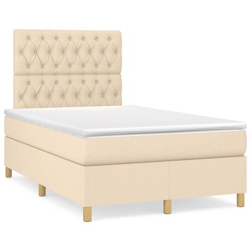 vidaXL Sommier à lattes de lit avec matelas crème, Maison & Meubles, Chambre à coucher | Lits, Neuf, Envoi